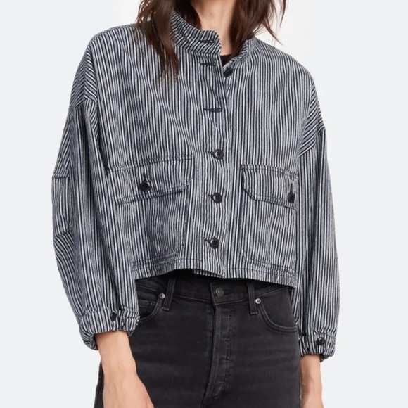 THE GREAT. Jackets & Blazers - THE GREAT. The Pilot Hickory Striped Jacket M NWT